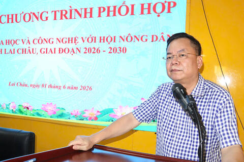 Sở Khoa học và Công nghệ và Hội Nông dân tỉnh Lai Châu ký kết Quy chế phối hợp giai đoạn 2026 - 2030